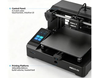 Imprimante 3D FDM Anycubic Kobra X à 4 couleurs natives, haute vitesse, de bureau, nouvelle, USB, grande taille 260 mm, nivellement automatique, pour modèles DIY faits à la main pour enfants - Product Image 2