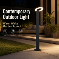 Lampe de jardin LED 12V moderne en aluminium anti-corrosion, étanche, pour les bords des pelouses, les parterres de fleurs et les marches