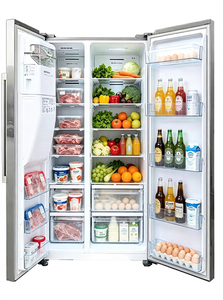 Réfrigérateur côte à côte en acier inoxydable 513L avec distributeur intégré d'eau et de glace, compresseur électrique, pour usage domestique - Product Image 4