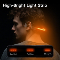 Écouteurs sportifs à conduction osseuse avec bande lumineuse LED, étanches, sans fil BT6.0, mode MP3 avec mémoire 32 Go