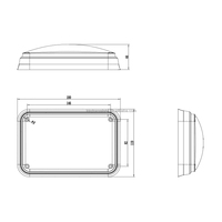 Nueva Luz Perimetral LED de 7 Pulgadas para Ambulancia, Lámpara de Advertencia para Vehículos con Función de Sincronización L1812 con Cubierta Transparente o de Color