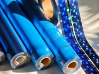 Rouleaux de feuille d'estampage à chaud Emeteq de haute qualité, effet texturé premium, feuille argentée pour l'impression d'emballages