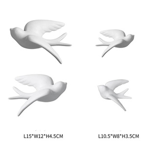 Décoration murale en céramique de Style nordique Décoration murale 3D Oiseaux pour décoration intérieure moderne - Product Image 2