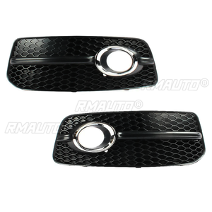กระจังหน้ารถยนต์แบบรังผึ้งพร้อมกรอบไฟตัดหมอกสำหรับ Audi Q5 S-Line Sport Style ปี 2009 2010 2011 2012 อุปกรณ์ตกแต่งรถยนต์ - Product Image 2