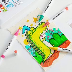 New <b>Paint</b> Pens Set <b>Rock</b>-Markers With Reversible Tips Acrylic Markers Pen Ideal for Stone Wood Ceramic - Product Image 1