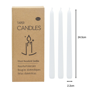 Candele Affusolate di Lusso da 10 Pollici per Matrimoni e Feste, Senza Profumo, in Cera di Paraffina, per Decorazioni da Tavola - Product Image 2