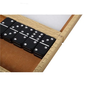 Caja de Almacenamiento Plegable para Juego de Dominó, de Madera y Cuero PU, Hecha a Mano, Resistente, para Interiores, de Lujo, al por Mayor - Product Image 5