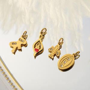 Jardín de armonía floral | Colgante de árbol de la vida, girasol y abeja de acero inoxidable chapado en oro PVD de 18 quilates para fabricación de joyas DIY - Product Image 5