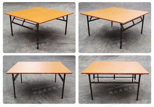 <span class=keywords><strong>Mesa</strong></span> de comedor de hotel para reuniones populares con diseño plegable laminado rectangular de - Product Image 6
