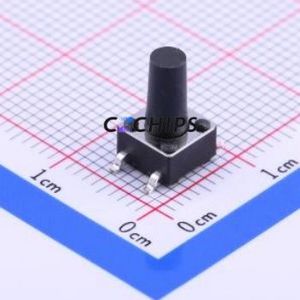 K2-6639SP-N4SC-04 Tactile Switch SMD-4P,6x6mm Switch Single Pole Single Throw Round Button 2.5N Vertical Mount - Product Image 1