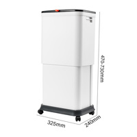 Poubelle de cuisine en plastique écologique de 20 L, réglable et extensible, blanche/gris foncé