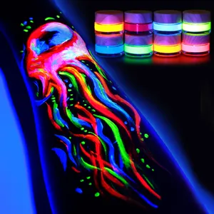 Brilho No Rosto Escuro Pintura Neon UV Face Paint Creme Pintura Corporal