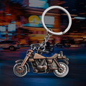 Venta al por mayor estilo Vintage Turbo Metal llavero moda Har <span class=keywords><strong>Ley</strong></span> motocicleta modelo con UV impreso aceite-goteo mosquetón llavero - Product Image 4