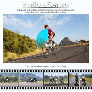 Small Thumb <strong>Action</strong> Sports <strong>Camcorder</strong> 1080P HD Video Recorder 1.47'' Screen Motion Detection Body <strong>Camera</strong> Captures 30fps Using SD - Product Image 3