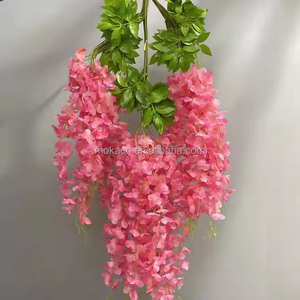 Fiori Artificiali di Glicine in Seta per Matrimoni, Lauree, Pasqua, Ghirlanda Lunga 43 Pollici per Decorazioni a Soffitto, Uso Domestico e Alberghiero, Lunga Durata - Product Image 2