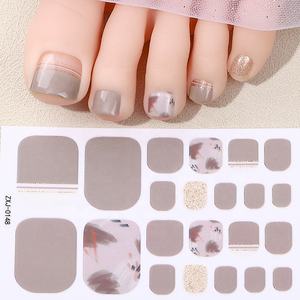 Autocollants imperméables pour <span class=keywords><strong>ongles</strong></span> d'orteil, couverture complète, autocollants adhésifs pour <span class=keywords><strong>ongles</strong></span> d'orteil, pour salon de manucure, 22 pointes/feuille - Product Image 5