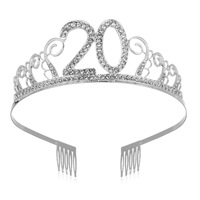 Corona de Número para Cumpleaños 15 16 18 Años, Artículos para Fiestas, Decoración para Pasteles, Bodas, Festividades
