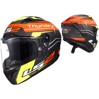 Casque de moto intégral en fibre de carbone LS2 FF805 pour hommes et femmes, design uni, ABS, toutes saisons, nouvelle version améliorée 3C