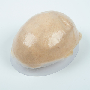 Natural Thin Skin <b>Toupee</b> 0810mm PU Base v Loop Hairline Indian Remy Hair for Men - Product Image 4