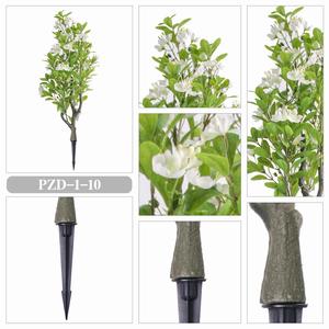 Ruopei PZD-1-11 Árbol Topiario de Hierba y Flores Realistas, Resistente a los Rayos UV, Ecológico, Arbusto Artificial con Estaca para el Suelo - Product Image 4