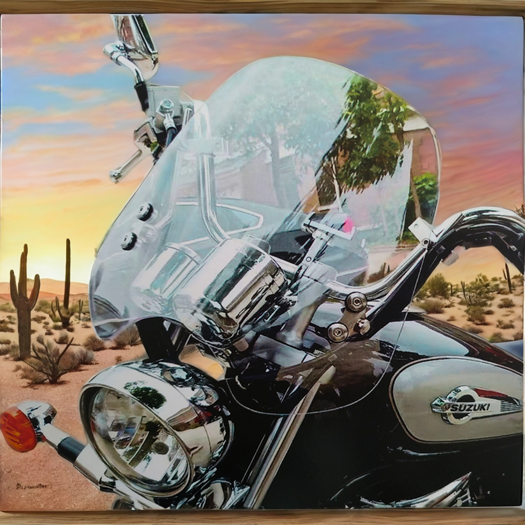 Suzuki Motorcycle Windshield Davis Retro Bullet Light for Cruiser