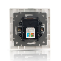 Enchufe RJ45 estándar de la UE OEM 86*86mm blanco, negro, dorado, gris, Panel de PC, enchufe de Internet Cat 6, combinación gratuita de módulos y Marcos
