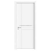 Portes intérieures en bois pour bureau Maison Chêne blanc Placage de bois massif Finition Serrure intelligente Certifiée CE Étanche Design minimaliste