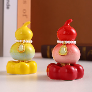 Nuevos Adornos Creativos de Escritorio Pequeños con Forma de Calabaza Fulu de la Suerte de Jingdezhen - Product Image 3