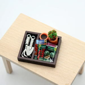 Ensemble de fournitures de jardinage miniature simulées, miniatures pour accessoires de maison de poupée, petites plantes en <span class=keywords><strong>pot</strong></span>, graines, ornements DIY - Product Image 2