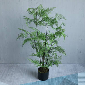 Vente en gros grande fougère artificielle en pot décoration extérieure faux fougère palmiers - Product Image 5