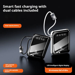 <span class=keywords><strong>Logo</strong></span> personnalisé tout nouveau chargeur mobile 10000mah <span class=keywords><strong>Mini</strong></span> Power Bank, avec écran LED et double câbles intégrés 5000mah Power Bank - Product Image 4
