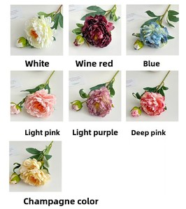 Flor de peonía de borde quemado artificial hecha a mano para decoración del hogar para graduación o fiesta de Navidad mejora el ambiente de la sala de estar - Product Image 6