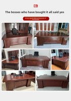 Elegante scrivania da ufficio Set tavolo unico per capi, presidenti, manager e presidenti, ideale come scrivanie esecutive