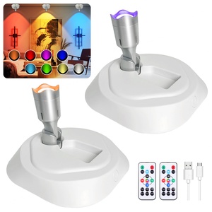 Projecteur LED d'intérieur RGBW avec télécommande, rechargeable, sans fil, à intensité variable, éclairage d'accentuation pour la maison, le bureau et l'éclairage de tableaux - Product Image 2