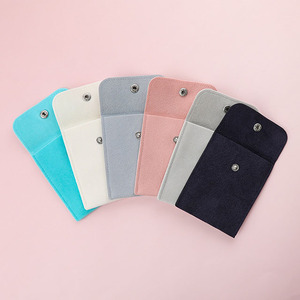 Wholesale Exquisite Small Envelope Jewelry Pouches with Hidden Button Ladies Low MOQ <b>Giftbag</b> Pendant Necklace Ring for Jewelry - Product Image 5