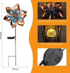 Solaire LED <span class=keywords><strong>Moulin</strong></span> Lumière En Plein Air Étanche <span class=keywords><strong>Jardin</strong></span> Pelouse Paysage Lampe Voie Cour <span class=keywords><strong>Maison</strong></span> Décoration Coloré Moulinet Coloré - Product Image 5