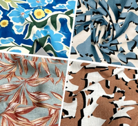 Tissu certifié en lin et viscose tissé, écologique, respirant, avec motifs personnalisés pour vêtements, robes et textiles de maison