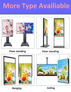 75 Inch Indoor Ultra-bright Ceiling Mounted Advertising <strong>Lcd</strong> Hanging Mounted Digital Signage Advertising <strong>Big</strong> Size <strong>Screen</strong>