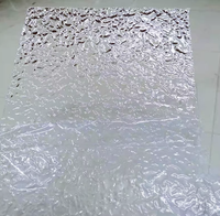 Plaque acrylique avec des formes de rayures ondulées transparentes, texture murale, panneaux acryliques décoratifs en relief pour découpe personnalisée