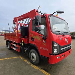 Grue montée sur camion Shacman 6,3 tonnes à bras droit pour le levage d'engins, le transport de marchandises et la manutention de matériaux sur routes montagneuses - Product Image 4