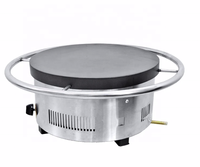 Équipement de cuisine à gaz en acier inoxydable Crêpière GPL Machine à crêpes rotative à vendre