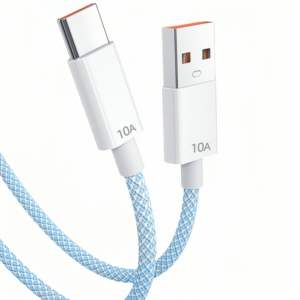 NIEUWE AWELL 2m Nylon Type-C naar C Hoge-snelheid Snelladen 10A Snellader Gegevens Kabel voor <span class=keywords><strong>Android</strong></span> Telefoons - Product Image 1