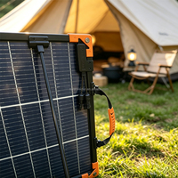 Panneau solaire portable bifacial 200W de type N 16BB, étanche IP68, chargeur solaire pliable, station d'alimentation EcoFlow/Anker/Jackery