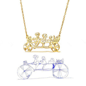 <span class=keywords><strong>Collana</strong></span> pendente personalizzata in acciaio inossidabile placcato oro 18K per bambini - Product Image 5