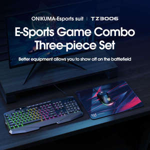 Le kit combiné 3-en-1 ONIKUMA TZ3006 comprend un clavier mécanique pour jeux avec rétroéclairage RGB, 104 touches, USB G22 et une souris de jeu DPI3600. - Product Image 6