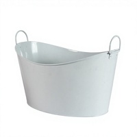 Seau à glace en métal revêtu de poudre de 3,6 gallons pour les fêtes en plein air