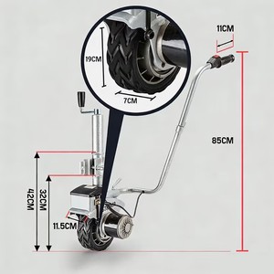 Remolque Motorizado de Doble <span class=keywords><strong>Motor</strong></span> <span class=keywords><strong>con</strong></span> <span class=keywords><strong>Rueda</strong></span> <span class=keywords><strong>Jockey</strong></span> Eléctrica y Distribución de Tracción Dual para Equilibrar el Movimiento del Remolque - Product Image 2