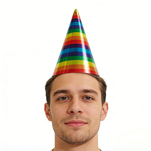 Kit di Accessori per Feste Arcobaleno per Bambini e Adulti, Cappelli a Cono, Maschere e Soffietti per Compleanni, Carnevale e Festival - Product Image 4