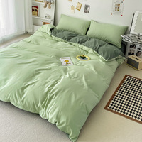 Parure de lit 7 pièces en polyester 100 % pour la maison : housse de couette, couvre-lit, drap et oreillers