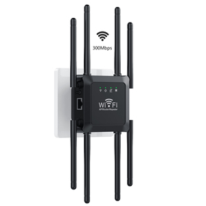 Extensor de Señal <span class=keywords><strong>WiFi</strong></span> de 8 Antenas Externas con Potencia de Penetración Superior, Repetidor de <span class=keywords><strong>WiFi</strong></span> de Larga Distancia de 300 Mbps - Product Image 1
